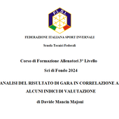 Sport&amp;Life - &quot;Analisi del risultato di gara in correlazione ad alcuni indici di valutazione&quot;, la tesi di Davide Mancin Majoni per il corso allenatori di 3° livello