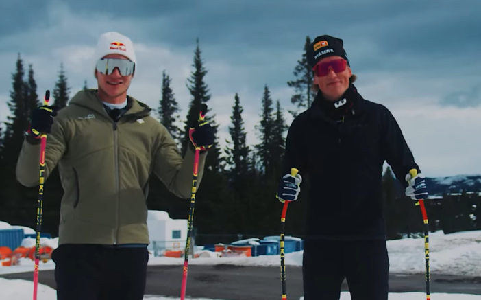 Dallo sci alpino allo sci di fondo: Odermatt sfida Klæbo in volata. Il norvegese: &quot;Sono contento tu abbia scelto la discesa&quot;