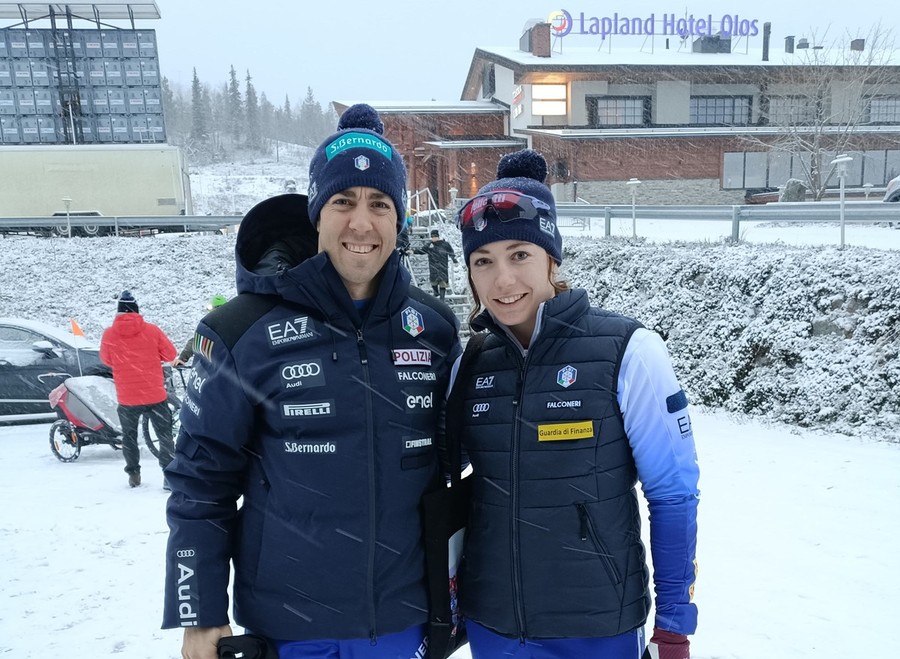 In foto con Pellegrino, Nicole Monsorno, migliore delle azzurre nella sprint femminile