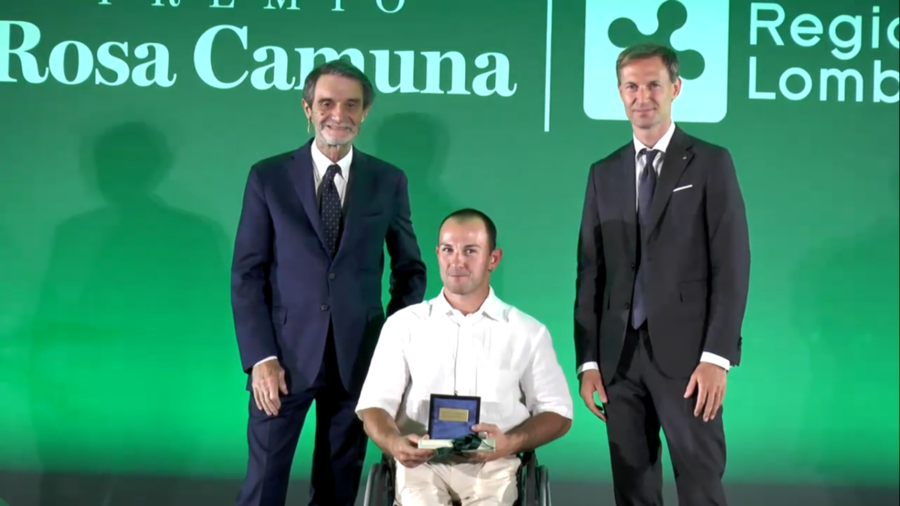 Paralimpici - Giuseppe Romele premiato con la Rosa Camuna dalla regione Lombardia, ma sabato è a Vigo per sognare Parigi 2024