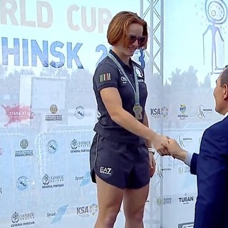 Anna Maria Ghiddi sul podio a Schuchinsk (Kazakistan)