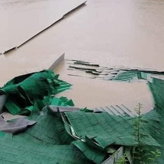 Alluvione in Slovenia, trampolini per il salto danneggiati (foto)