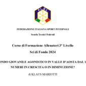 Sport&amp;Life - &quot;Sci di fondo giovanile agonistico in Valle d'Aosta dal 1991 al 2024. Numeri in crescita o in diminuzione?&quot;, la tesi di Klaus Mariotti per il corso allenatori di 3° livello