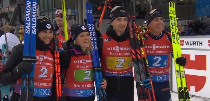 Biathlon - Oslo: vittoria della Francia nella Staffetta Mista. L'Italia si ferma ai piedi del podio: 4a.