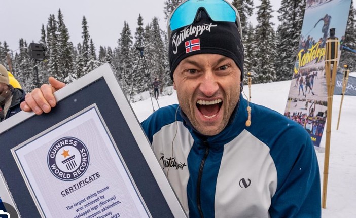 Petter Northug entra nel Guinnes World Record! Ha stabilito il primato per la &quot;Lezione di sci più grande del mondo&quot;