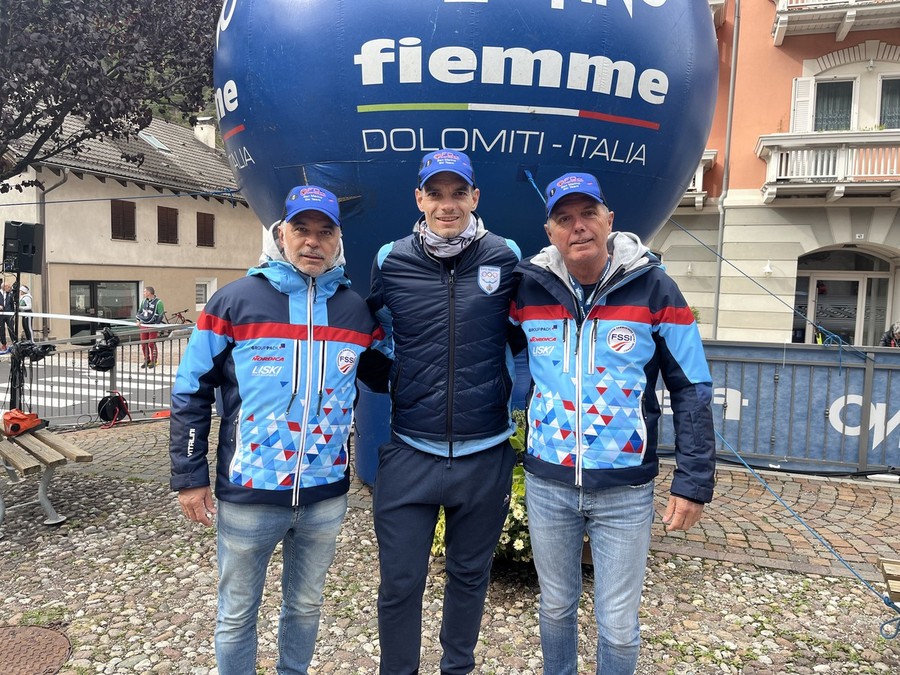 In foto da sx il pres. Gian Luca Gatti, Simon Sancet e il direttore tecnico Bruno Guidi