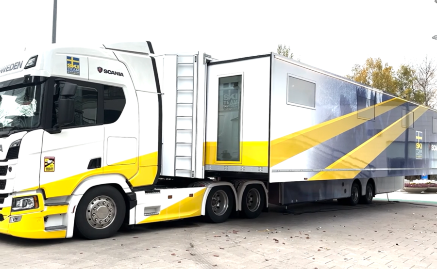 Sci di fondo - La Svezia presenta il nuovo &quot;truck&quot;: 20 m² in più per fare la differenza in pista